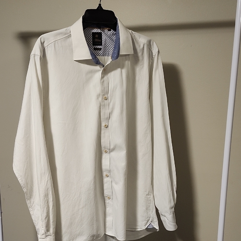 House Of Cavani White Long Sleeve Dress Shirt Size 16.5 – Classic Business Fit